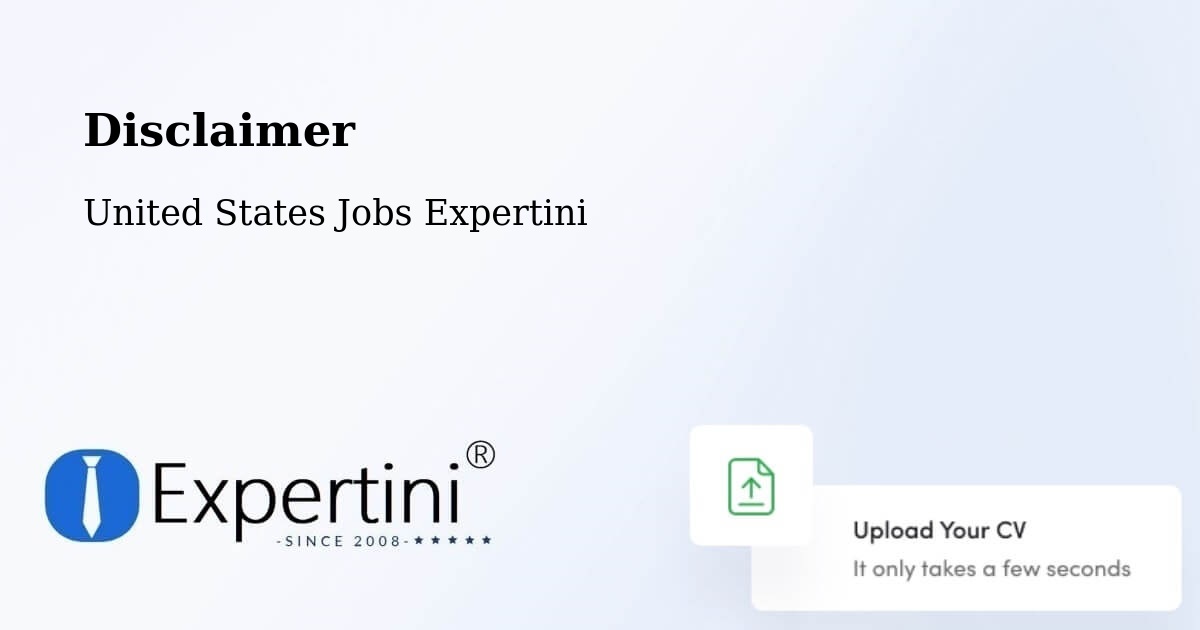 Disclaimer – New York - United States Jobs Expertini